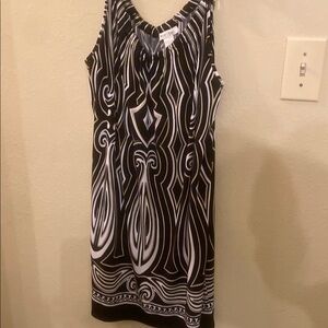 Black and White Patterned Dress